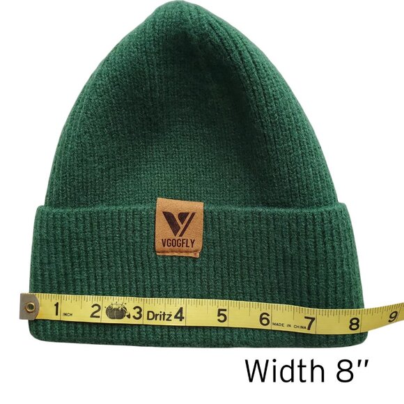 VGOGFLY Deep Green Knit Beanie Cap OS - Picture 7 of 10